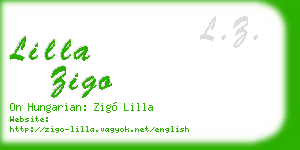 lilla zigo business card